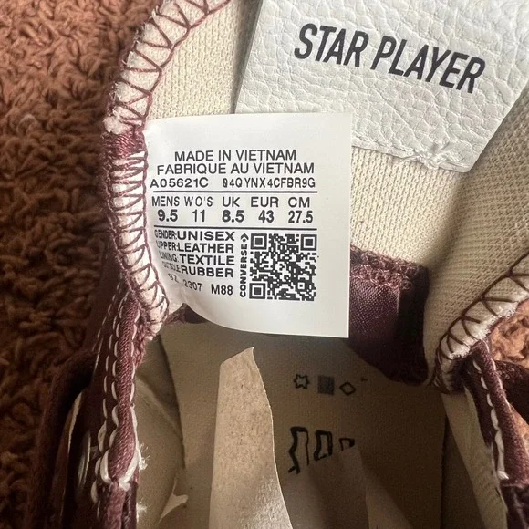 Converse Star Player 76 Suede Men's Low Top Sneakers Size Mens 9.5‎ Brown NEW - Picture 10 of 10